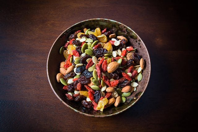 trail mix in a bowl