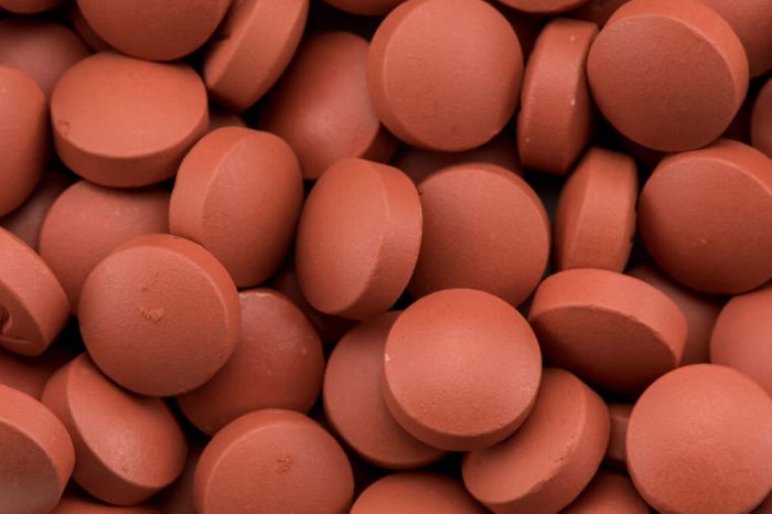 Close Up of Ibuprofen Pills.