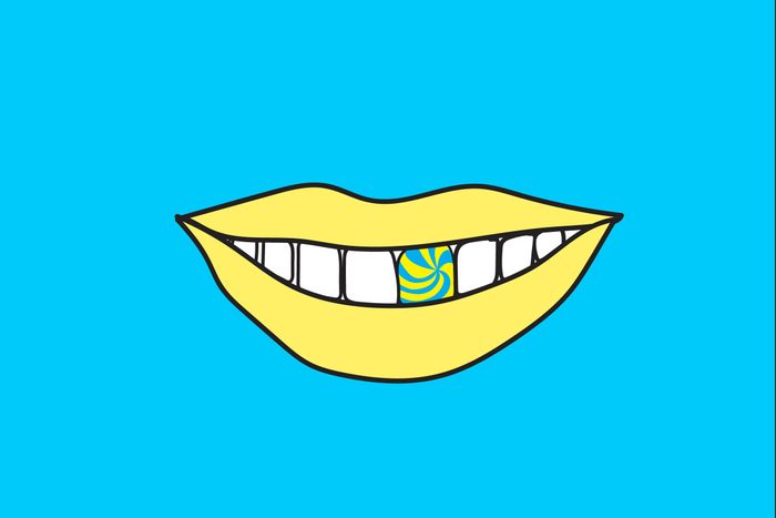 illustration of smile with sweet tooth