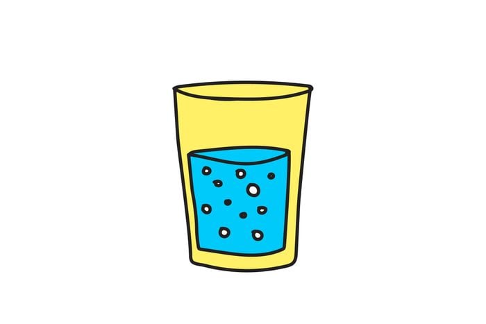 illustration of glass half empty or full