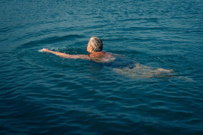 Woman swimming 