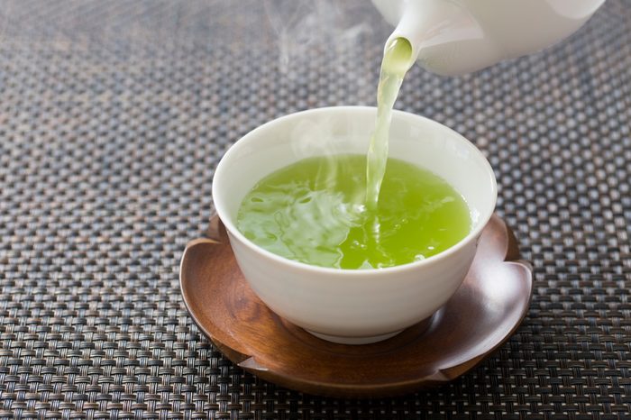 A cup of green tea