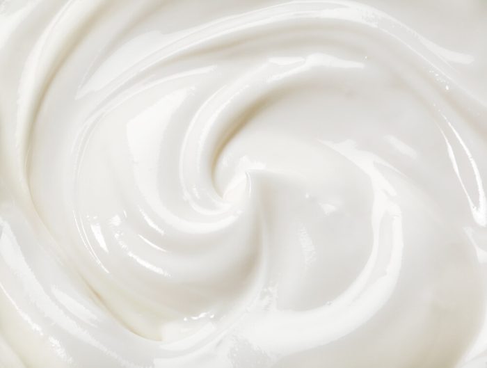 swirled plain yogurt