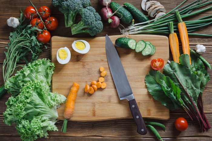 vegetables cutting board