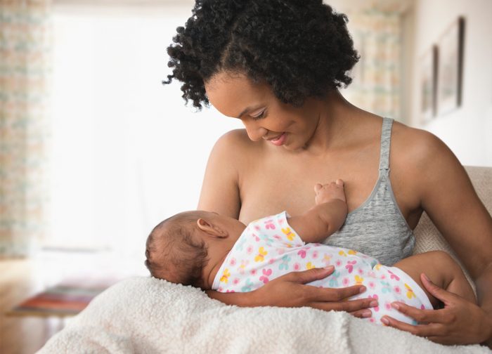 mother breastfeeding baby