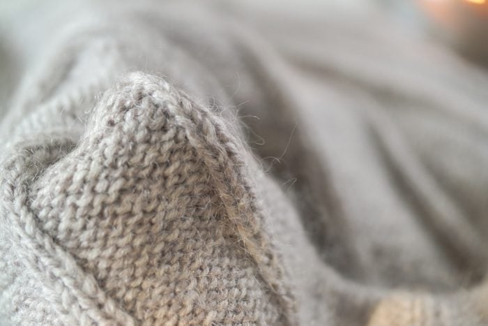 close up of wool sweater