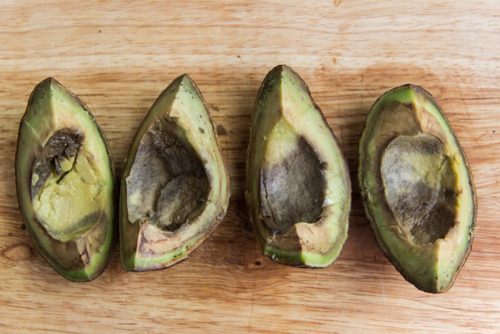 rotten avocadoes