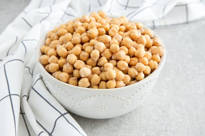 Cooked Chickpeas on a bowl