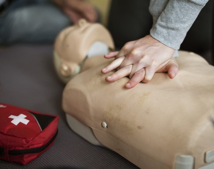 hands on CPR dummy