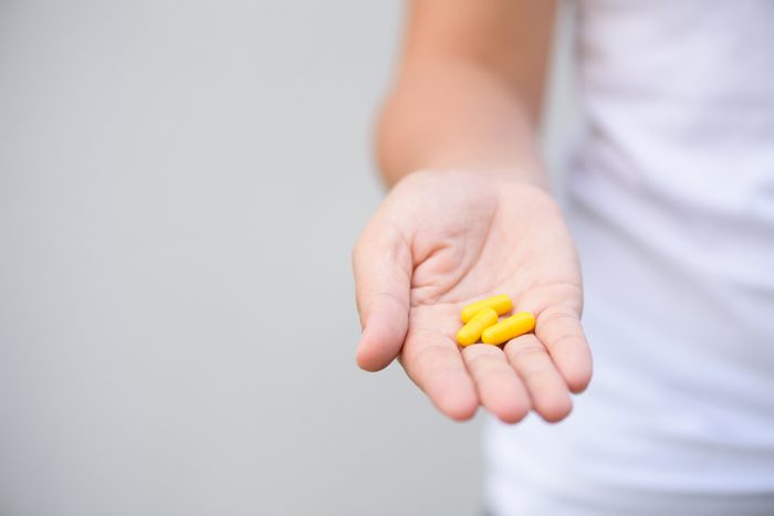 handful of pills, supplements