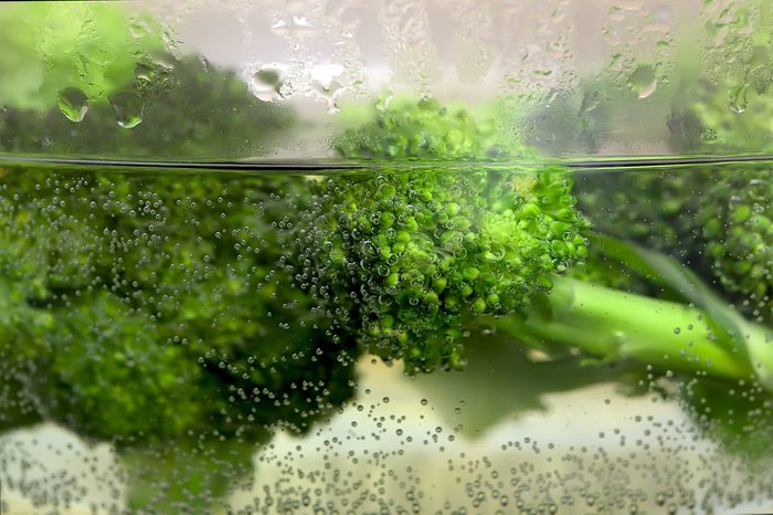 Broccoli in hot water