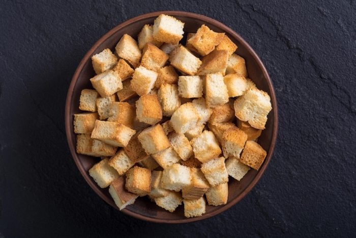 bowl of croutons