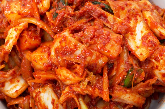 Korean cuisine, fermented food Kimchi closeup studio shot