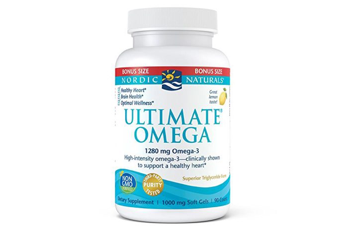 Bottle of Ultimate omega vitamins