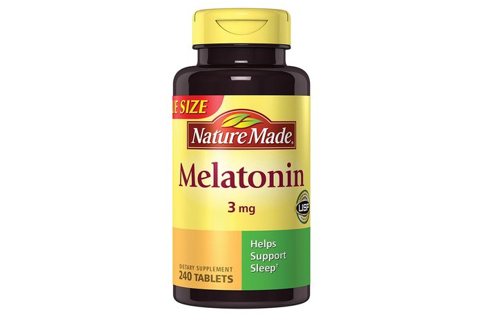 Bottle of NatureMade melatonin
