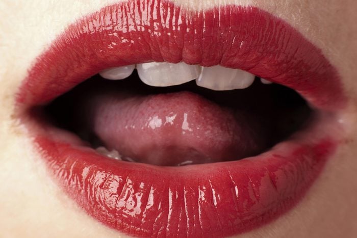 close-up of mouth and tongue