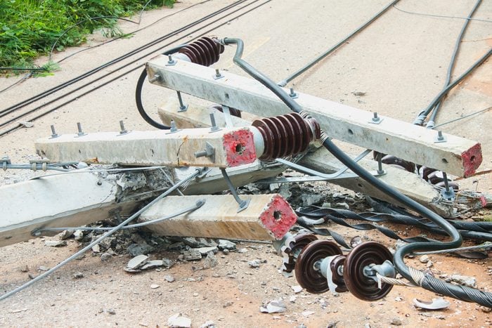 strong winds bringing down power lines to blame.
