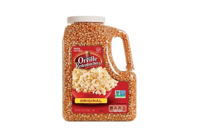 large jug of popcorn kernels