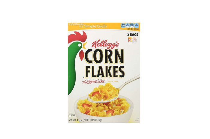 box of Kellogg's corn flakes
