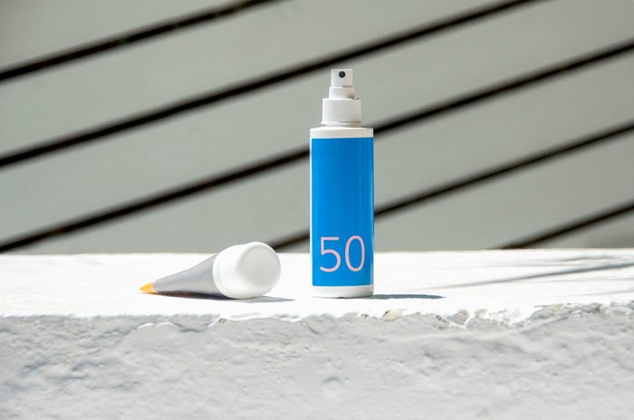 sunscreen products marked SPF 50