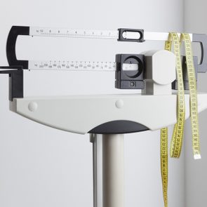 Medical weight scale and measuring tape