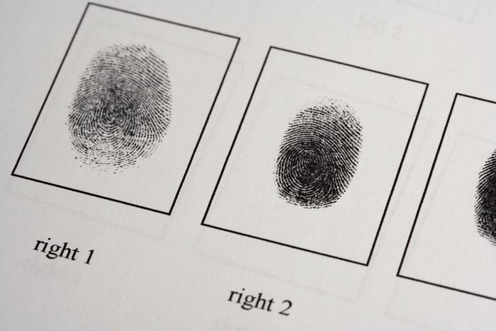 fingerprints on paper document