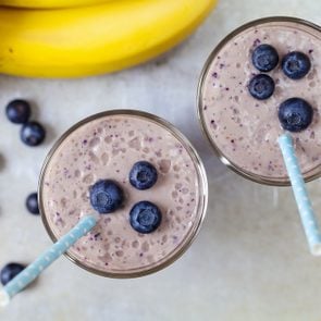 Blueberry and banana smoothie