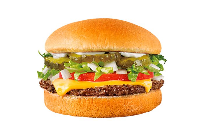 Sonic Jr. deluxe cheeseburger