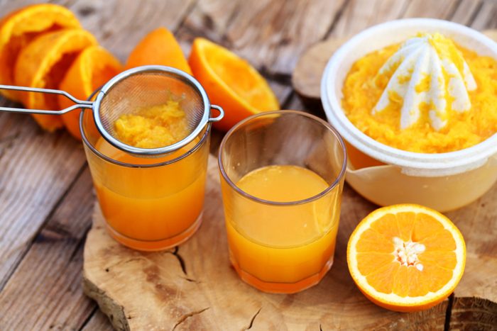 Freshly squeezed orange juice.