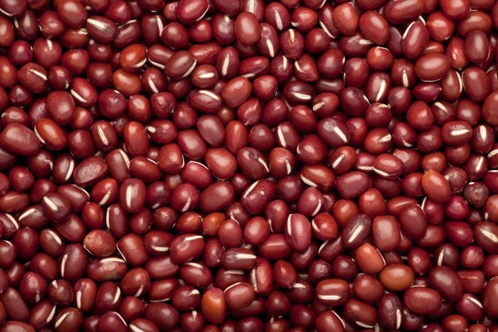 Closeup of lots of adzuki beans