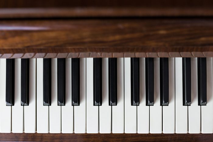 Old piano keys