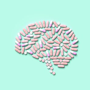 pills in the shape of the brain