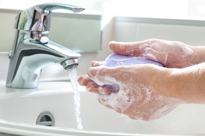 bar soap and bacteria and health