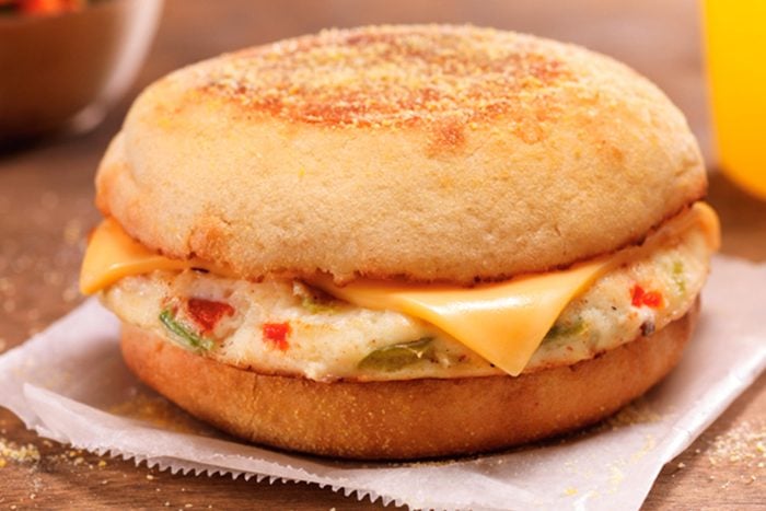 Dunkin Donuts breakfast veggie egg sandwich
