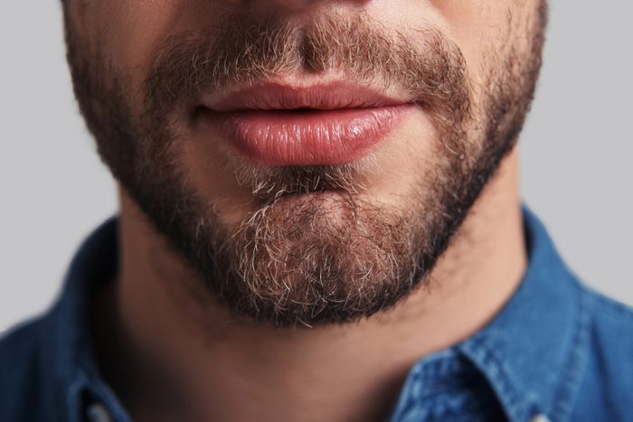 close up of man's beard