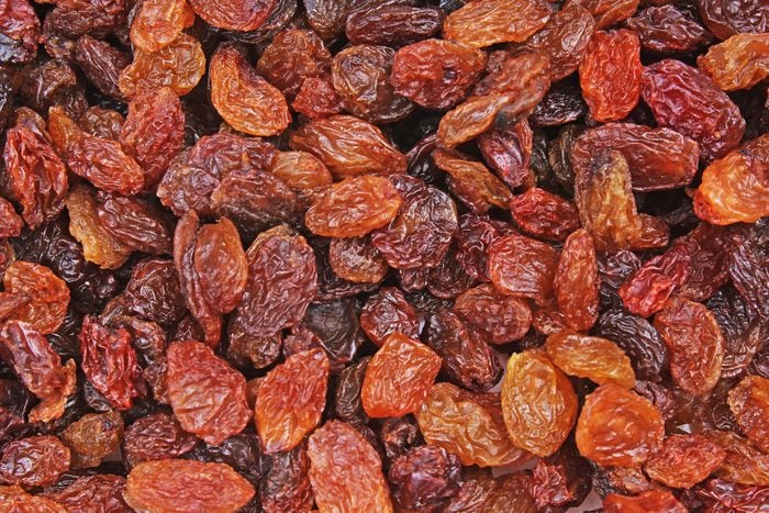 Raisins as background Grape Raisin texture.