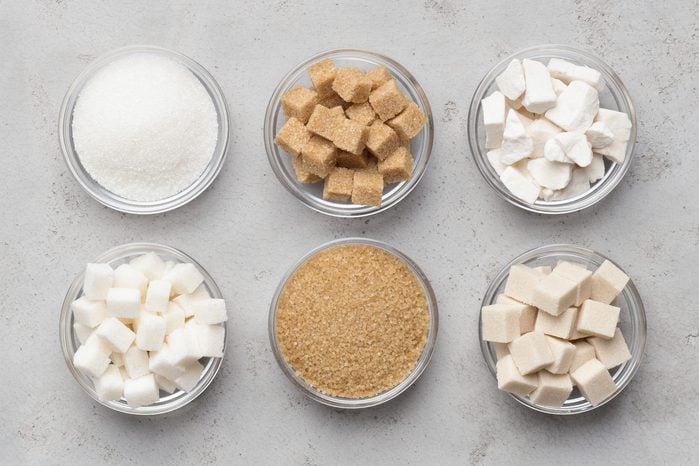 collection of different sugar