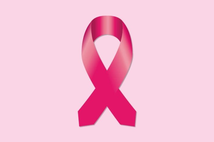 pink cancer ribbon breast