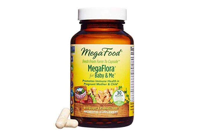 MegaFood brand MegaFlora for Baby & Me Probiotic.