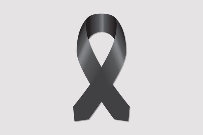 black cancer ribbon for melanoma