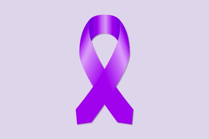 dark purple ribbon for pancreatic cancer