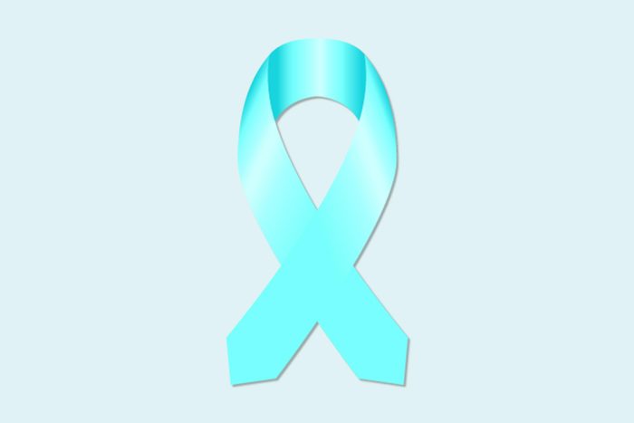 light blue ribbon for prostate cancer