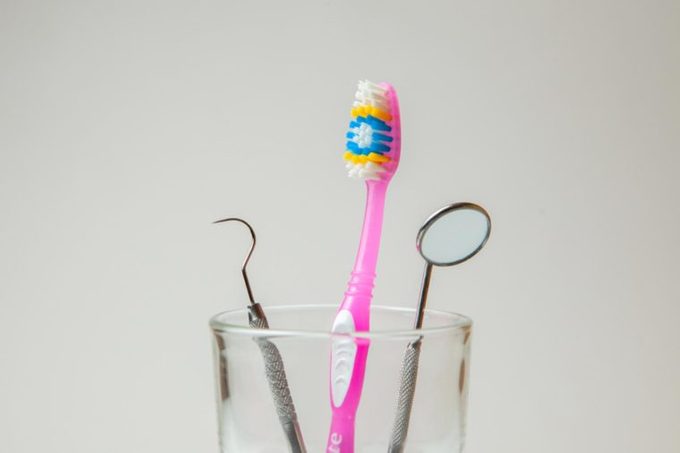 toothbrush holder dental tools