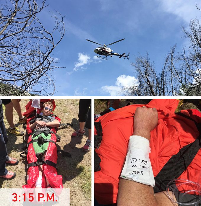 Helicopter rescues man with snake bite