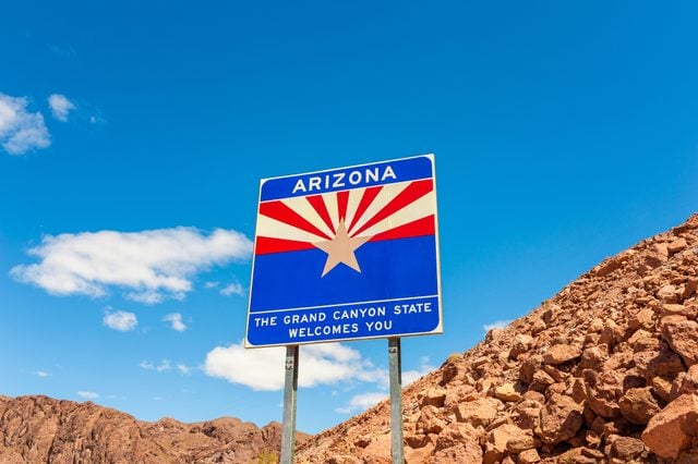 arizona state welcome sign