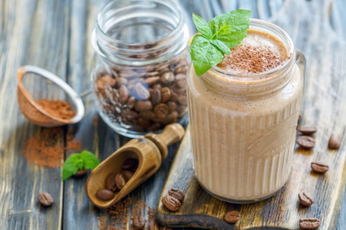 coffee smoothie in a glass