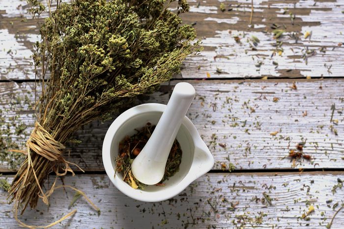 Oregano. Dried herbs in natural medicine and cooking