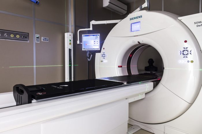 Siemens tomograph produces verification images of patients in the Cyclotron Center at the Institute of Nuclear Physics