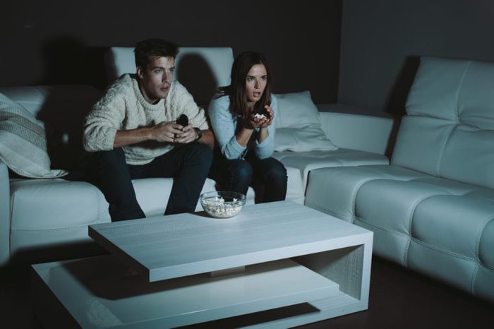 couple couch scary movie