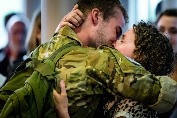 Soldiers are reunited with their loved ones